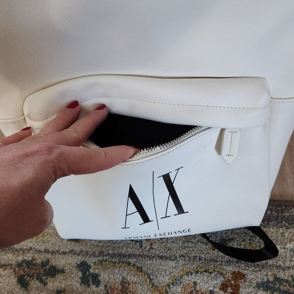Armani Exchange White Backpack main image 6